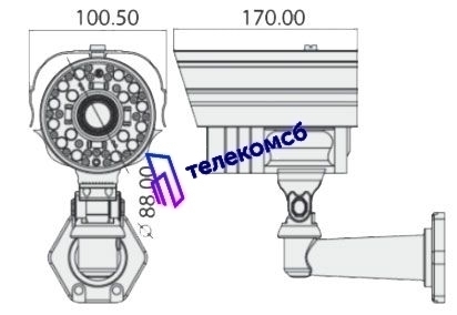 MDC-6221VTD-35H. Уличная корпусная видеокамера