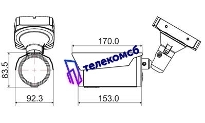 MDC-6221VTD-36H. Уличная корпусная видеокамера