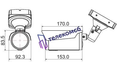 MDC-6221VTD-36H. Уличная корпусная видеокамера