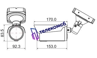 MDC-6221VTD-36H. Уличная корпусная видеокамера