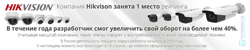 Hikvision company took 1st place in the rating
