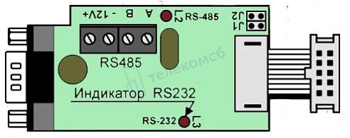 Встроенный интерфейс RS-485 к ВКТ-7