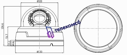 MDC-7220WDN-30. Купольная видеокамера