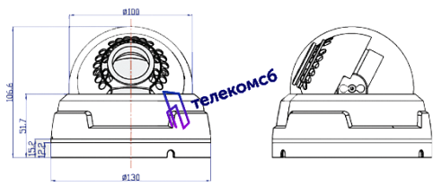 MDC-7220VTD-30. Купольная видеокамера