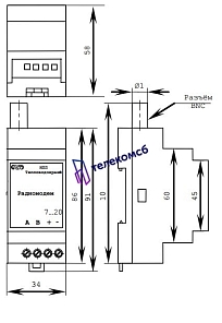 Радиомодем Пульсар координатор RS485/RF