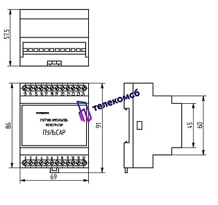 Счетчик импульсов – регистратор Пульсар, 10 канальный