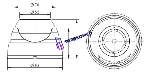 MDC-9220F-24. Купольная антивандальная видеокамера