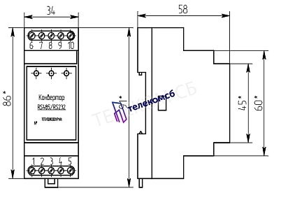 Конвертер RS485 / RS232