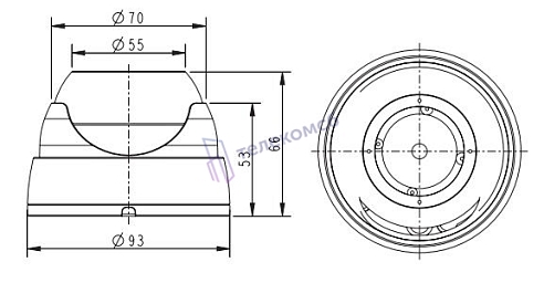 MDC-9220F-24. Купольная антивандальная видеокамера
