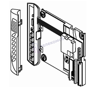 1702/86 Монтажная панель с блоком и с 6 сервисными клавишами